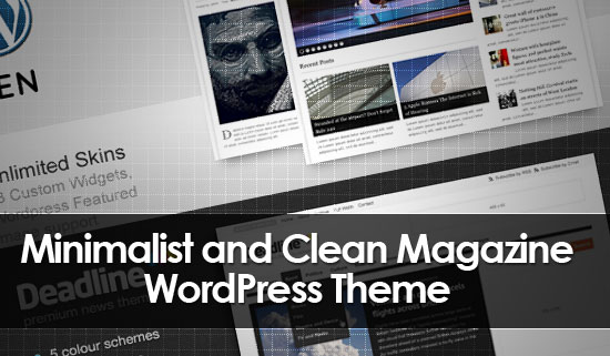 10 High Quality Minimalist Magazine WordPress Themes